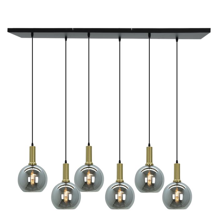 Aluminium hanglamp zonder kap goud, Rika