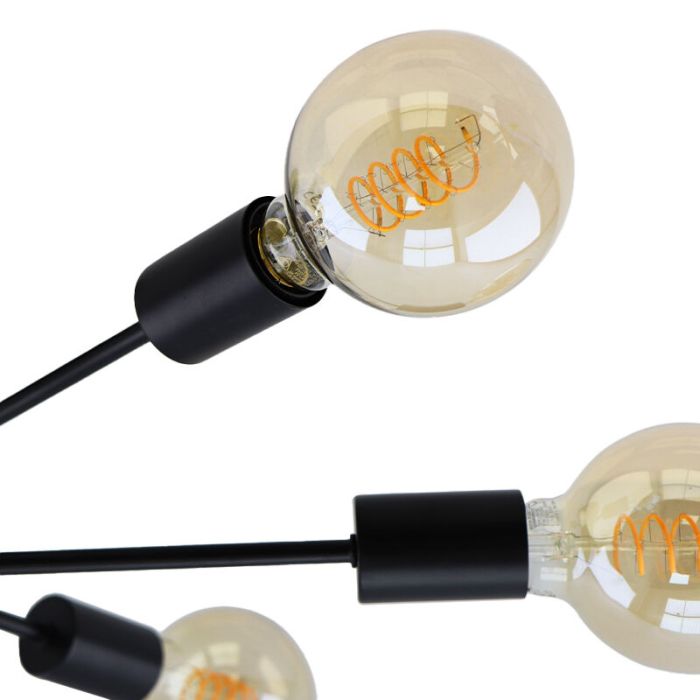 Moderne plafondlamp zwart, Amos