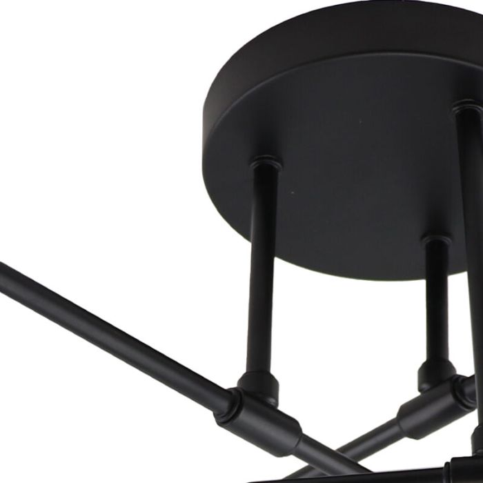 Moderne plafondlamp zwart, Amos