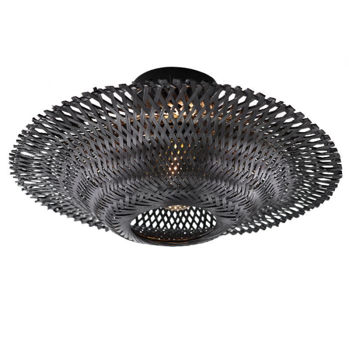Rotan plafonnière zwart, Cordoba
