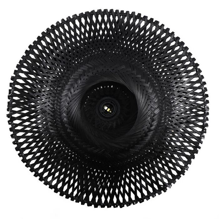 Rotan plafonnière zwart, Cordoba