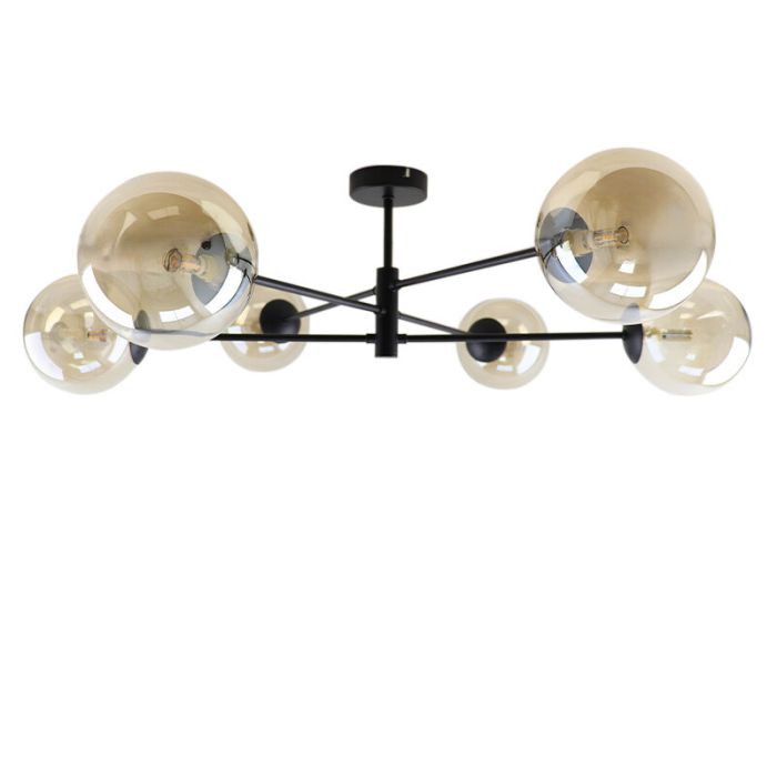 Moderne plafondlamp zwart, Remo