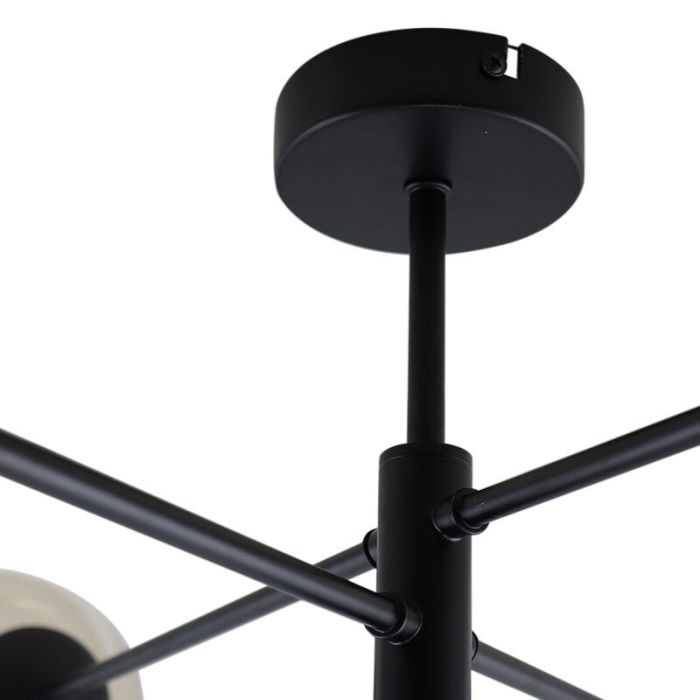 Moderne plafondlamp zwart, Remo