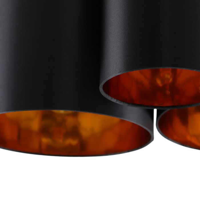 Moderne plafondlamp zwart, Franck