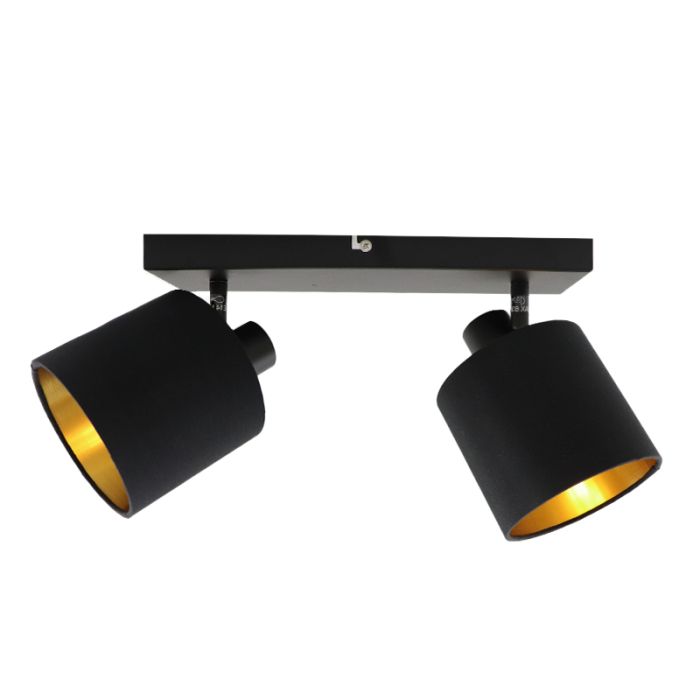 Mat Zwarte plafondlamp Koge, Modern
