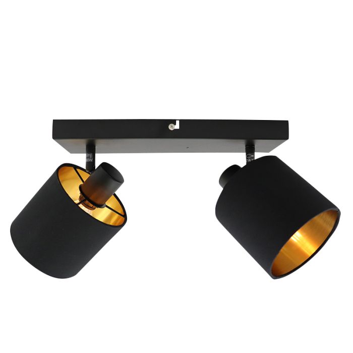 Mat Zwarte plafondlamp Koge, Modern