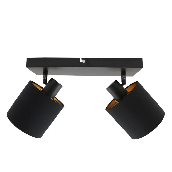 Mat Zwarte plafondlamp Koge, Modern