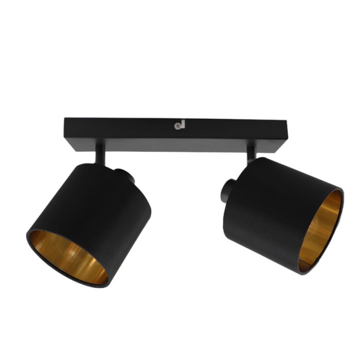 Mat Zwarte plafondlamp Koge, Modern