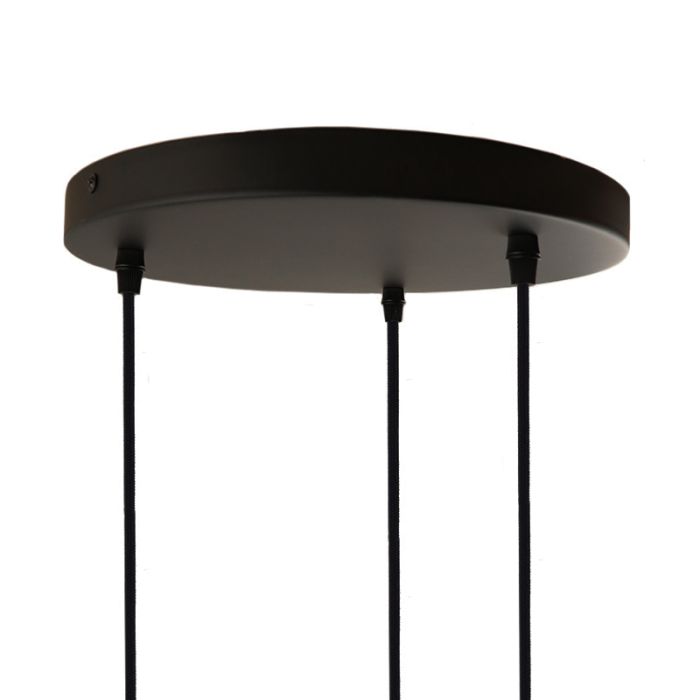 Zwarte ronde 3L hanglamp Wiro bolvormig, klein