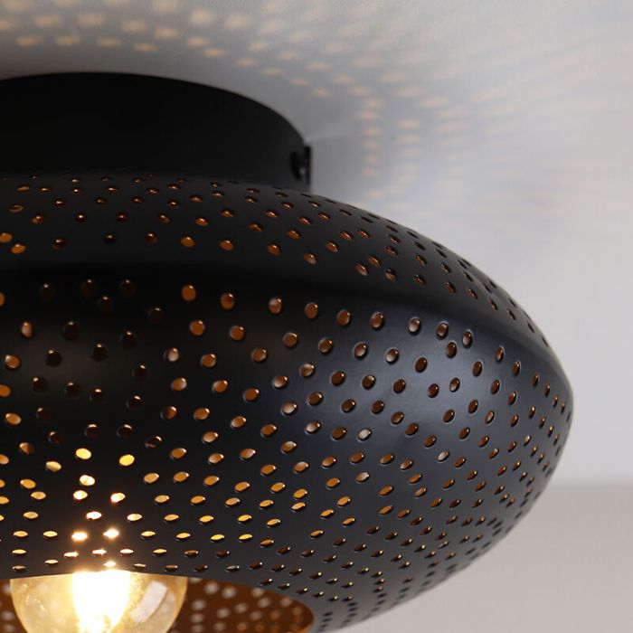Oosterse plafondlamp zwart, Hila