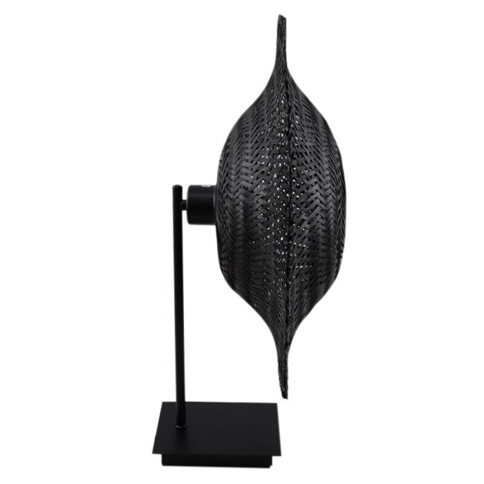 Rotan tafellamp zwart, Cordoba, met schakelaar