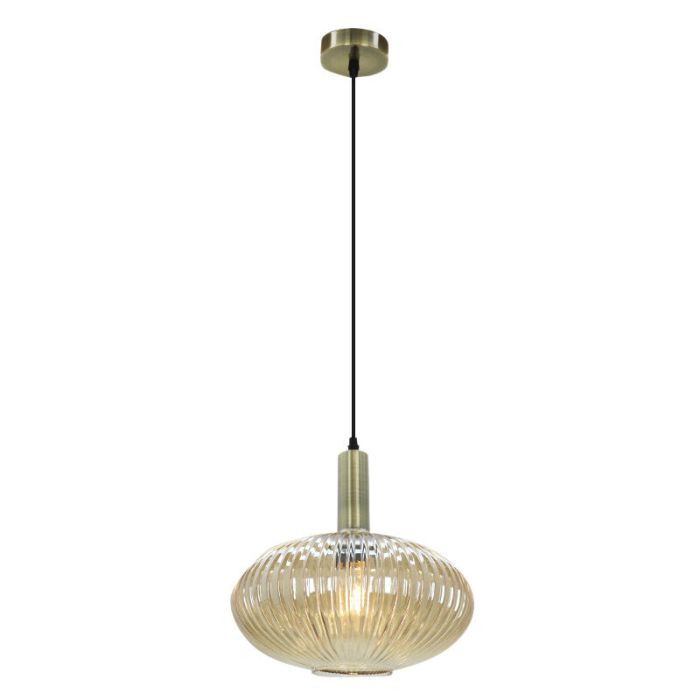Retro hanglamp amber, Charlois