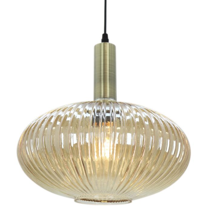 Retro hanglamp amber, Charlois