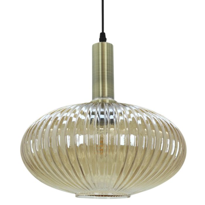 Retro hanglamp amber, Charlois