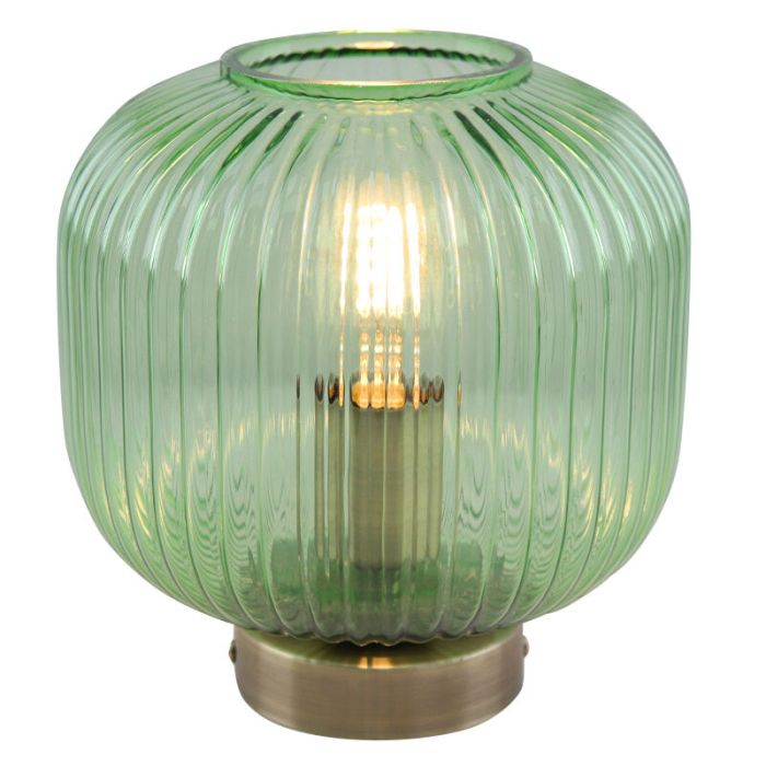 Retro tafellamp groen, Charlois, met schakelaar