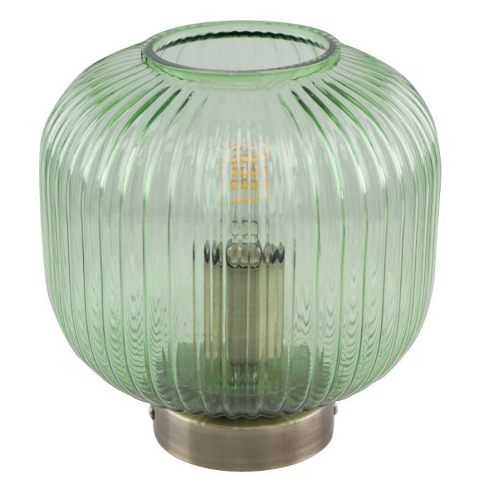 Retro tafellamp groen, Charlois, met schakelaar
