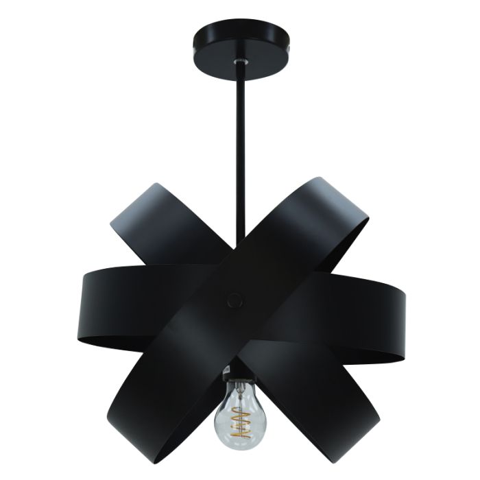 Metalen plafondlamp zwart, Laury