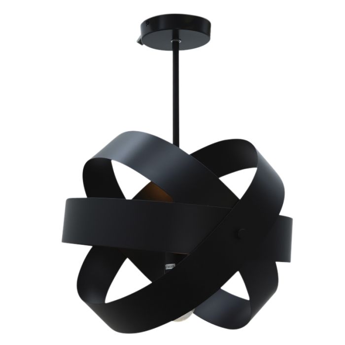 Metalen plafondlamp zwart, Laury