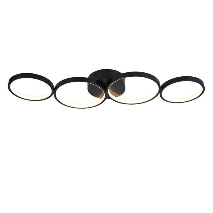 Design plafonnière zwart, Giorgio, 34W, 3000K LED