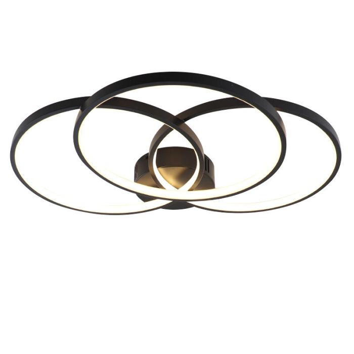 Design plafonnière zwart, Giorgio, 42W, 3000K LED