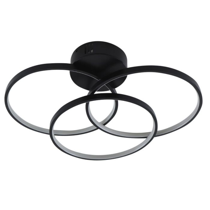 Design plafonnière zwart, Giorgio, 42W, 3000K LED