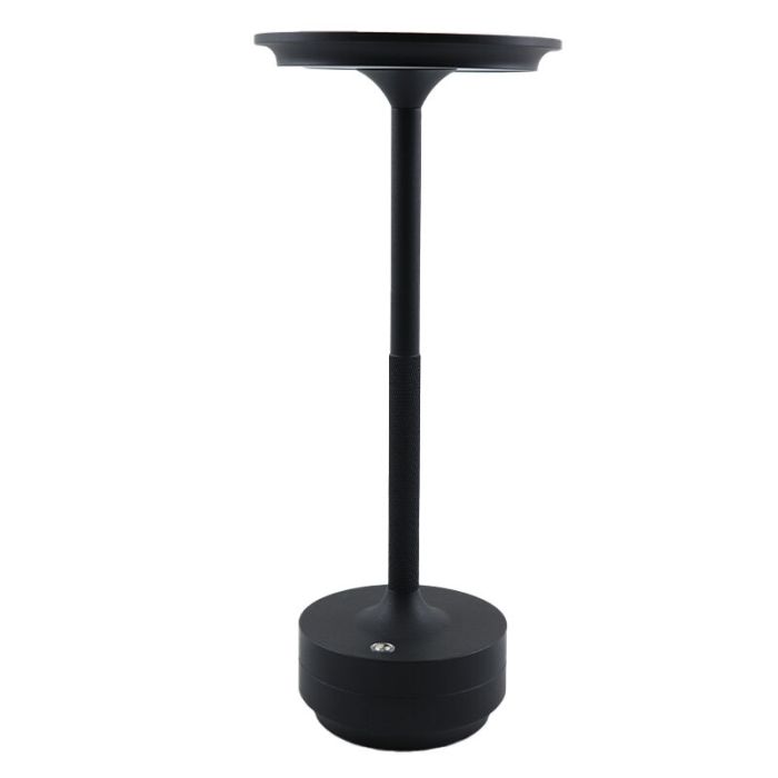 Moderne oplaadbare tafellamp zwart, Arvind, 3W, warm tot koud wit verstelbare LED, met schakelaar