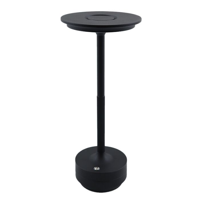 Moderne oplaadbare tafellamp zwart, Arvind, 3W, warm tot koud wit verstelbare LED, met schakelaar
