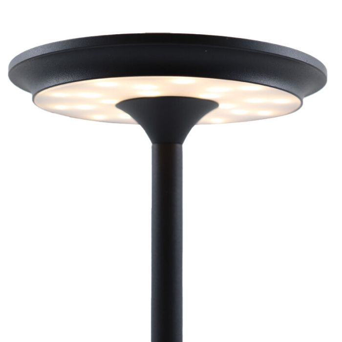 Moderne oplaadbare tafellamp zwart, Arvind, 3W, warm tot koud wit verstelbare LED, met schakelaar