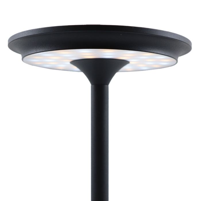 Moderne oplaadbare tafellamp zwart, Arvind, 3W, warm tot koud wit verstelbare LED, met schakelaar