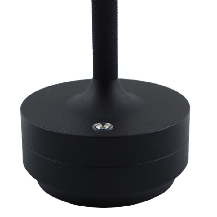 Moderne oplaadbare tafellamp zwart, Arvind, 3W, warm tot koud wit verstelbare LED, met schakelaar
