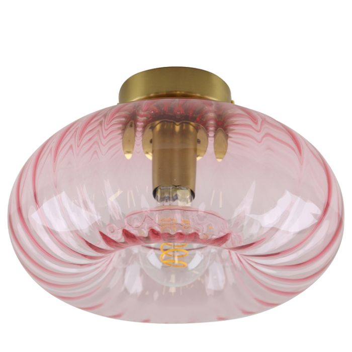 Retro plafondlamp roze, Diane