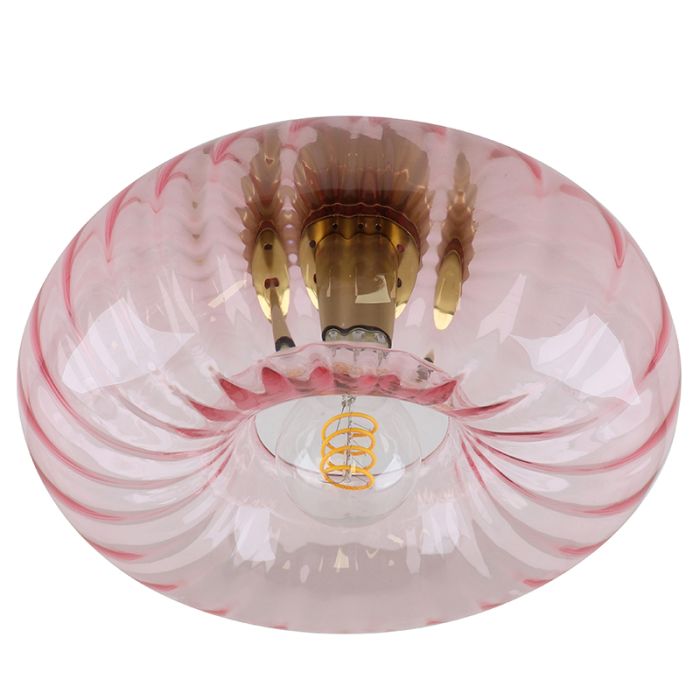 Retro plafondlamp roze, Diane