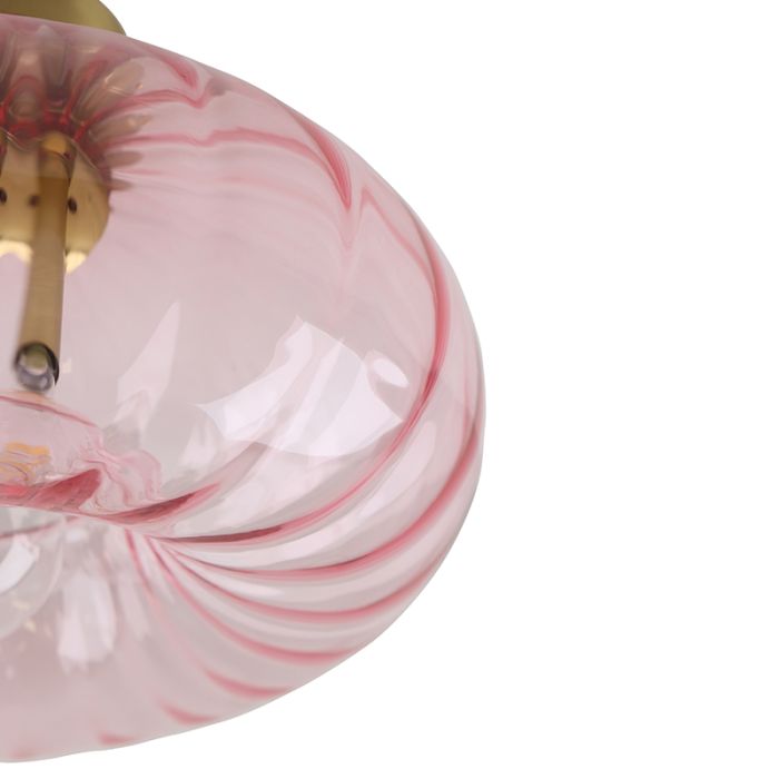 Retro plafondlamp roze, Diane