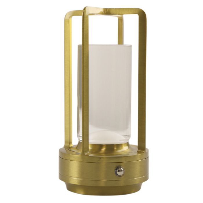 Moderne oplaadbare tafellamp goud, Elian, 3W, warm tot koud wit verstelbare LED, met schakelaar