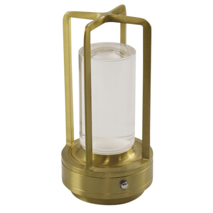 Moderne oplaadbare tafellamp goud, Elian, 3W, warm tot koud wit verstelbare LED, met schakelaar