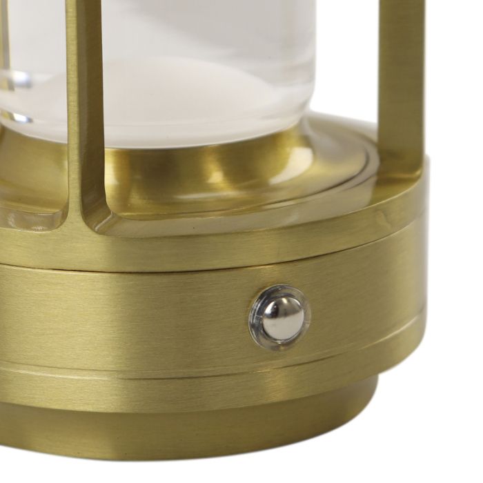 Moderne oplaadbare tafellamp goud, Elian, 3W, warm tot koud wit verstelbare LED, met schakelaar