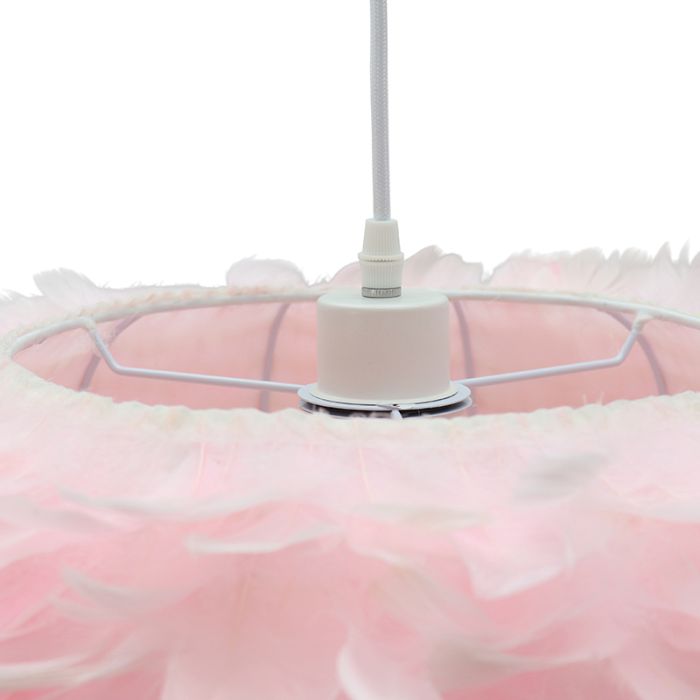 Stoffen hanglamp roze, Suzie