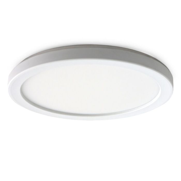 Witte badkamer plafondlamp Shivani, rond, IP44, 15W, 3000K LED
