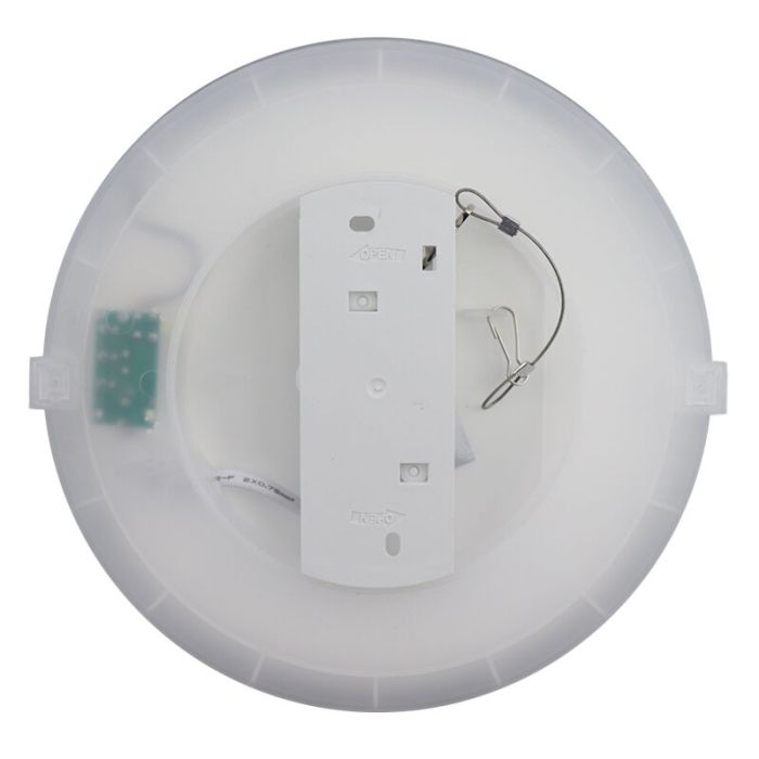 Witte badkamer plafondlamp Shivani, rond, IP44, 15W, 3000K LED