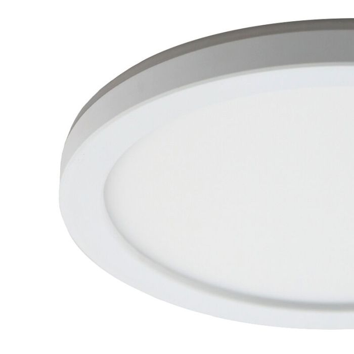 Witte badkamer plafondlamp Shivani, rond, IP44, 15W, 3000K LED