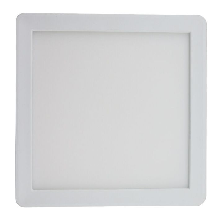 Witte badkamer plafondlamp Shivani, vierkant, IP44, 8W, 3000K LED