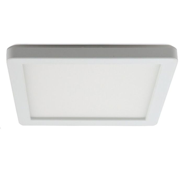 Witte badkamer plafondlamp Shivani, vierkant, IP44, 15W, 3000K LED