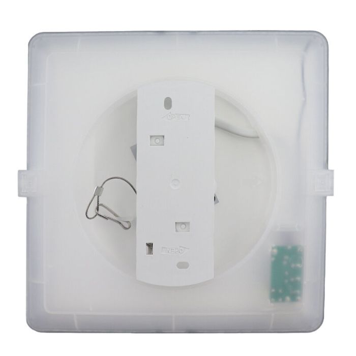 Witte badkamer plafondlamp Shivani, vierkant, IP44, 15W, 3000K LED