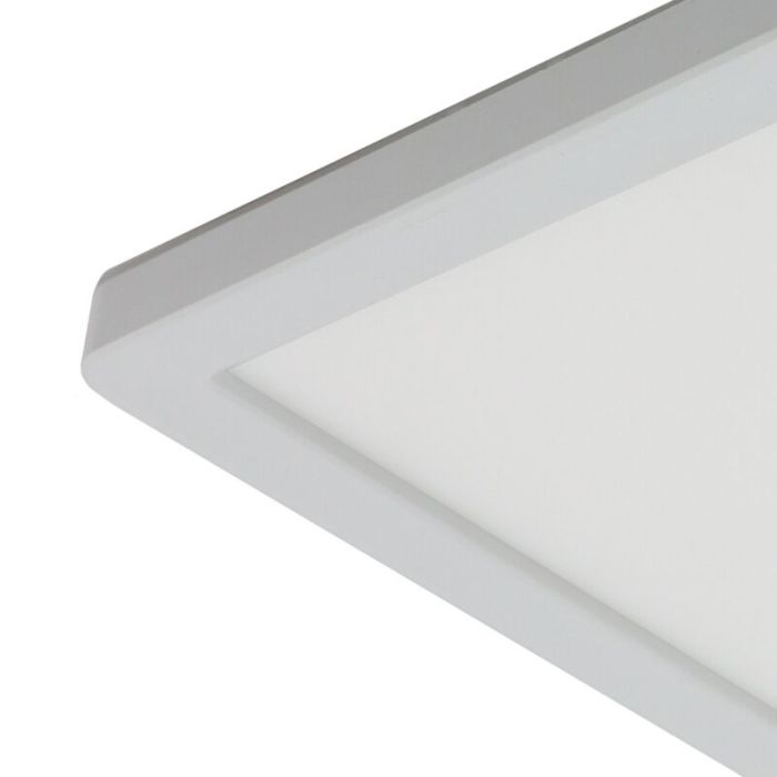 Witte badkamer plafondlamp Shivani, vierkant, IP44, 15W, 3000K LED