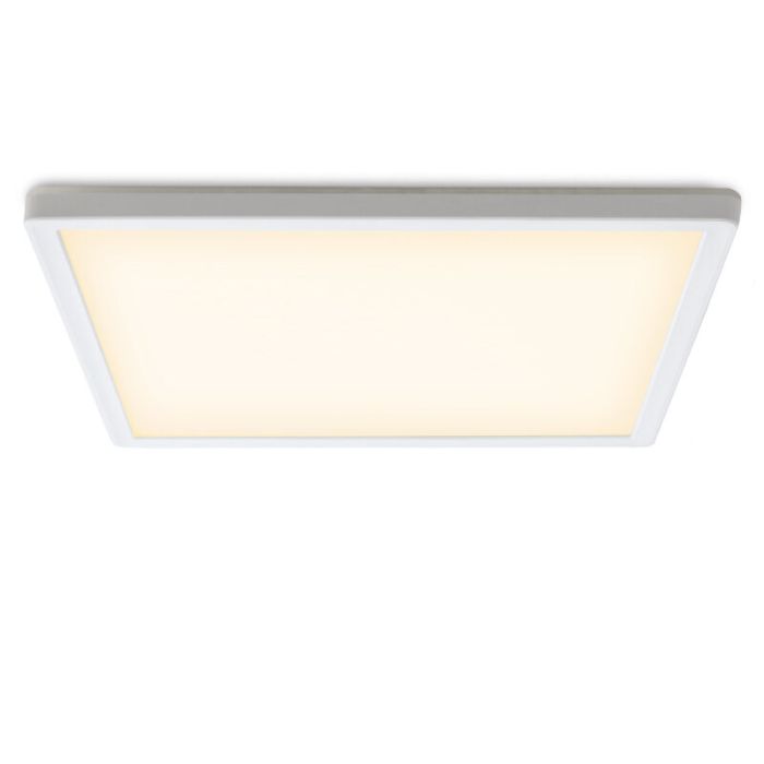 Witte plafonnière Shona, vierkant, 3-staps dimbaar, 22w, 3000K LED