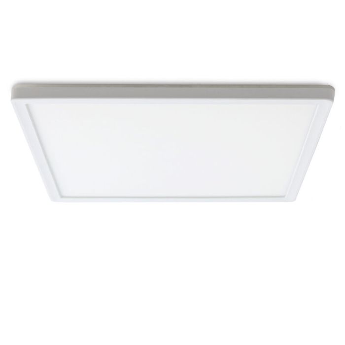 Witte plafonnière Shona, vierkant, 3-staps dimbaar, 22w, 3000K LED