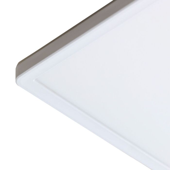 Witte plafonnière Shona, vierkant, 3-staps dimbaar, 22w, 3000K LED