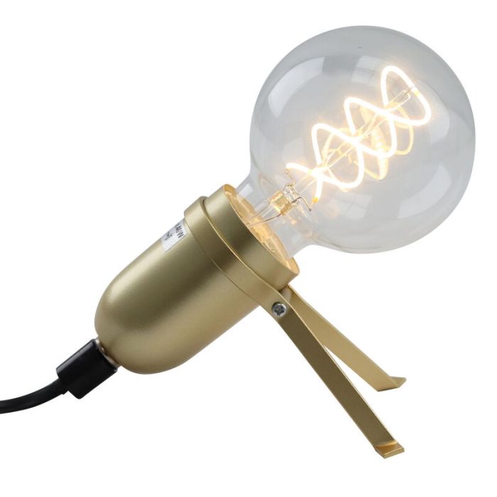 Gouden tafellamp Gidon, metaal