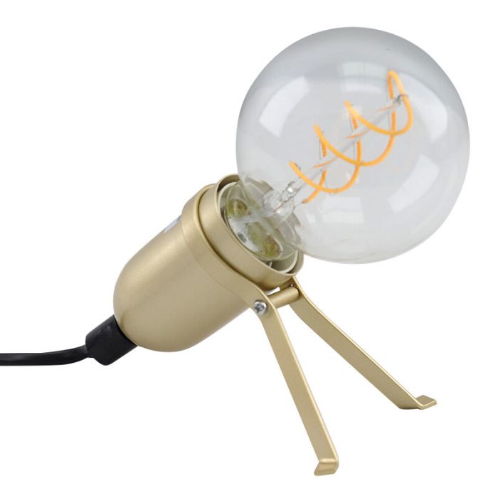 Gouden tafellamp Gidon, metaal