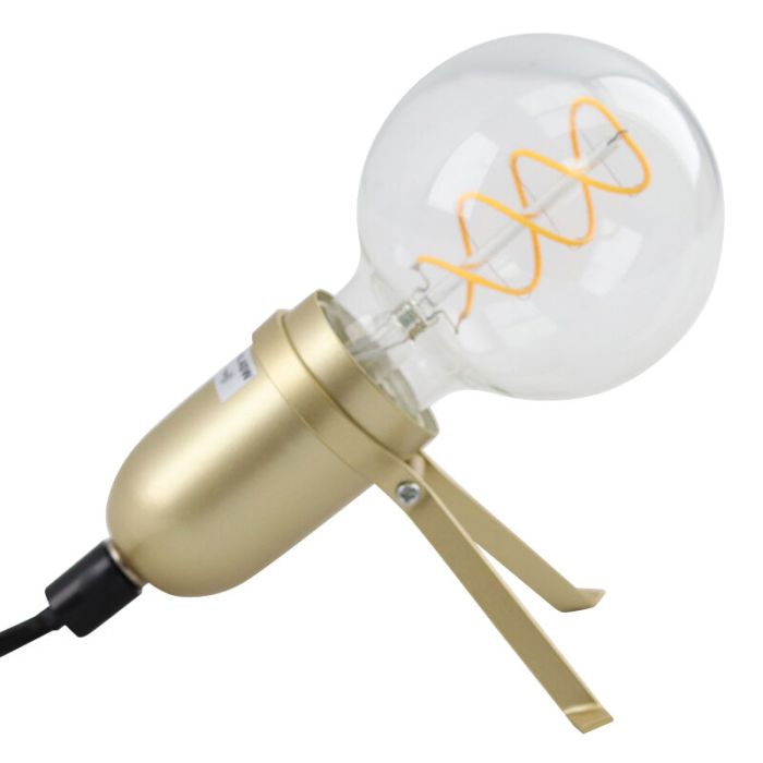 Gouden tafellamp Gidon, metaal